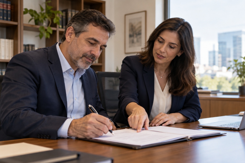 Revisión y firma de acuerdos legales